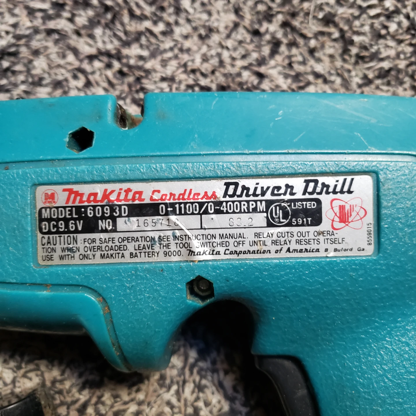 Makita 9.6V Cordless Driver Drill Model 6093D - photo 2