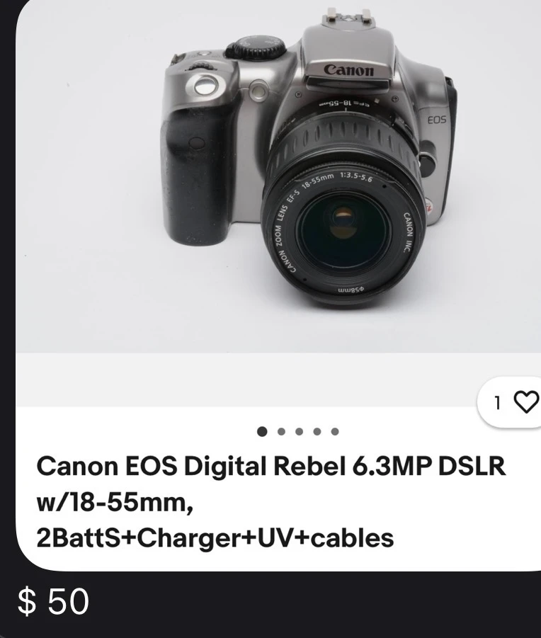 Canon EOS Digital Rebel 6.3MP DSLR Camera