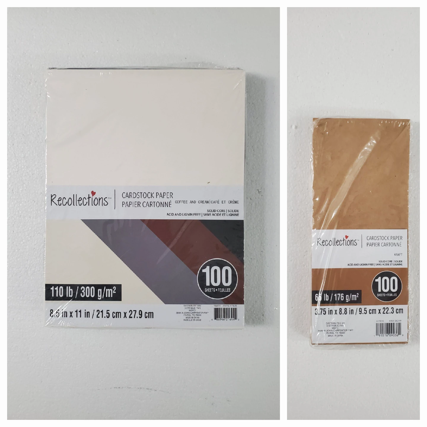 (BOTH $15)Recollections Cardstock Paper 100 Sheets