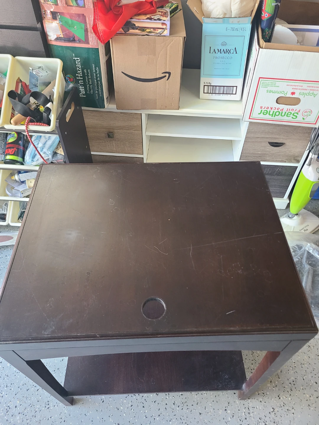 Dark Brown Wooden End Table or desk - photo 3