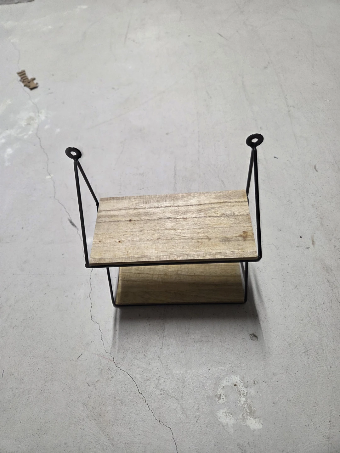 Two-Tier Wall Mounted Wooden Shelf - photo 5