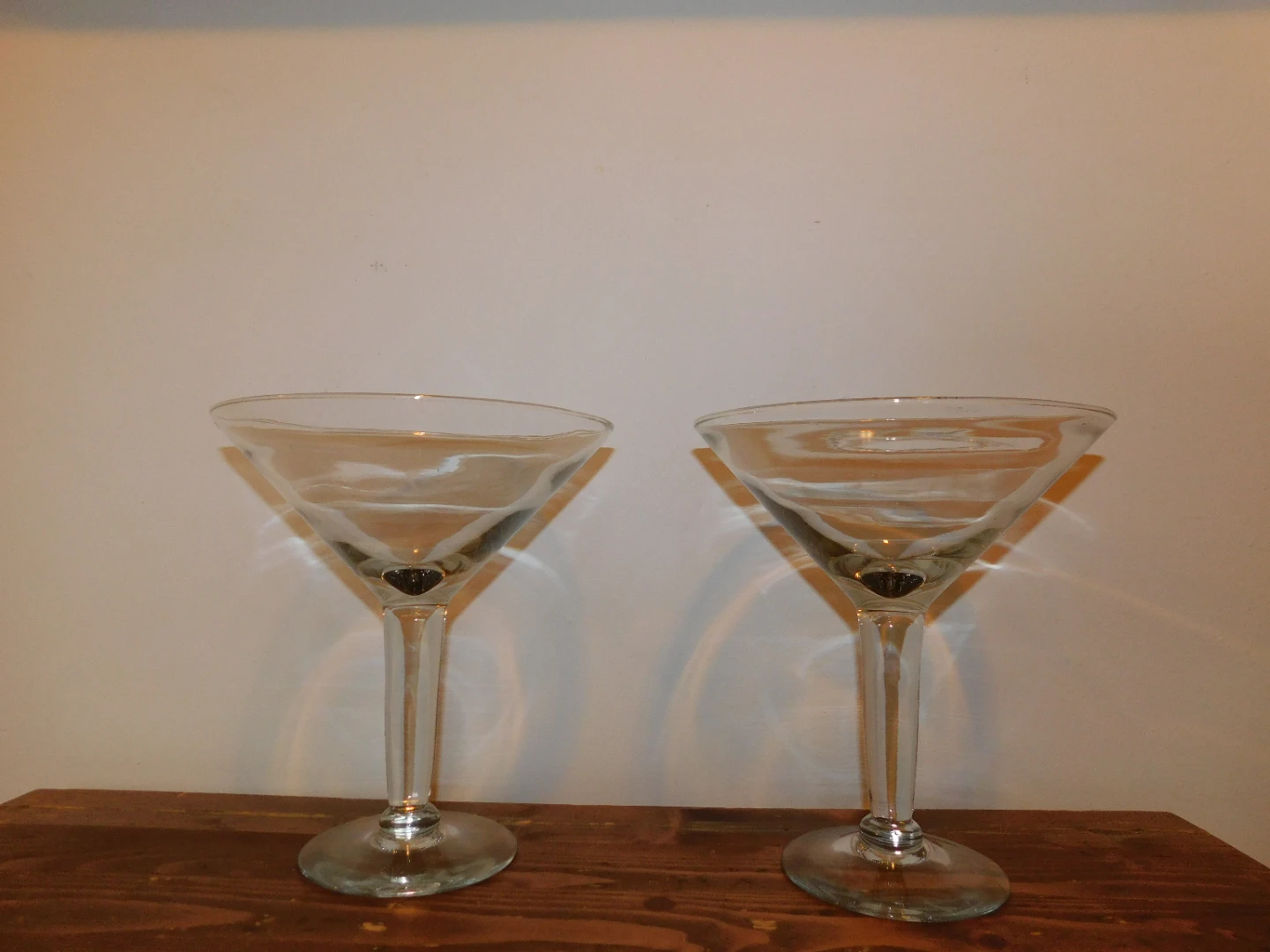 Set of two giant martini glasses