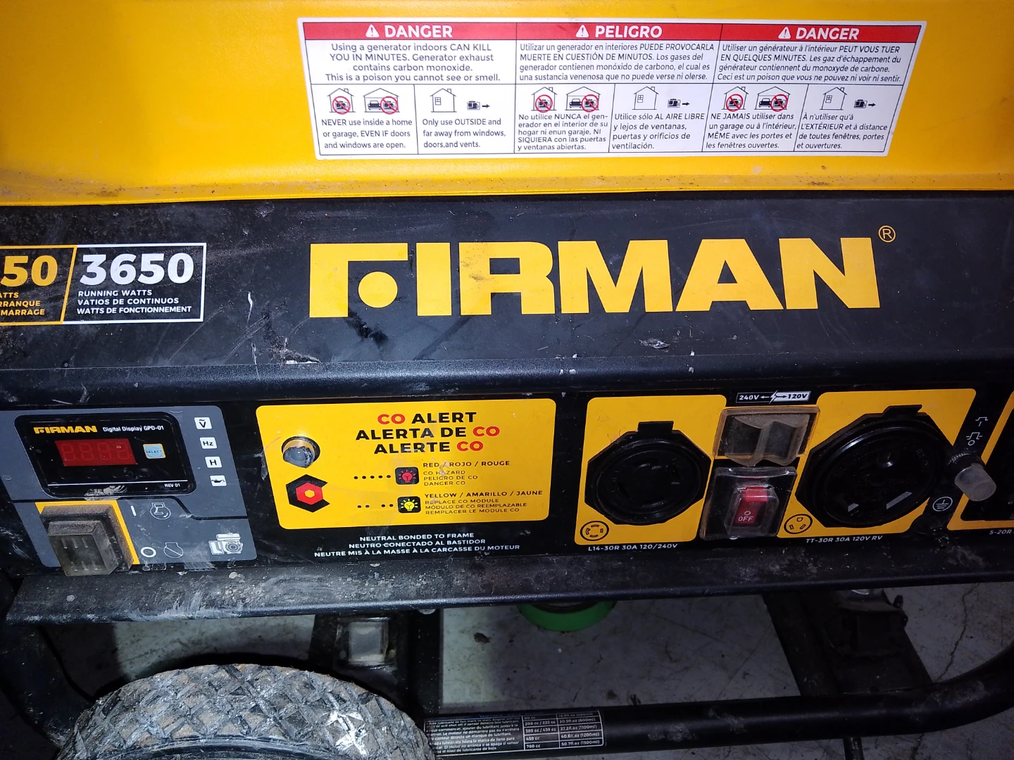 Firman P03634 Portable Generator 4550W/3650W - photo 2