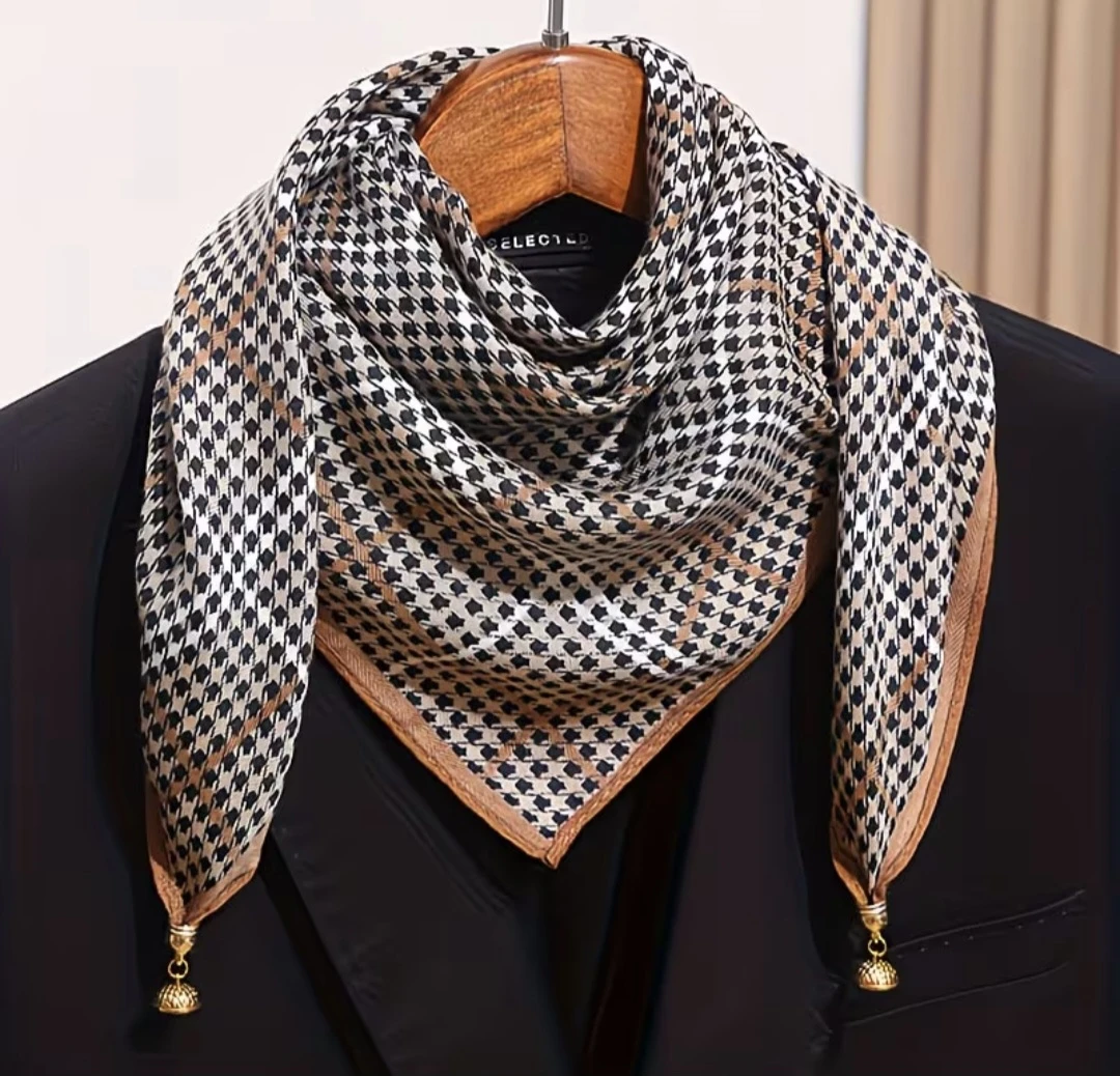 cotton linen scarf with magnetic buckle, styles as in pictures