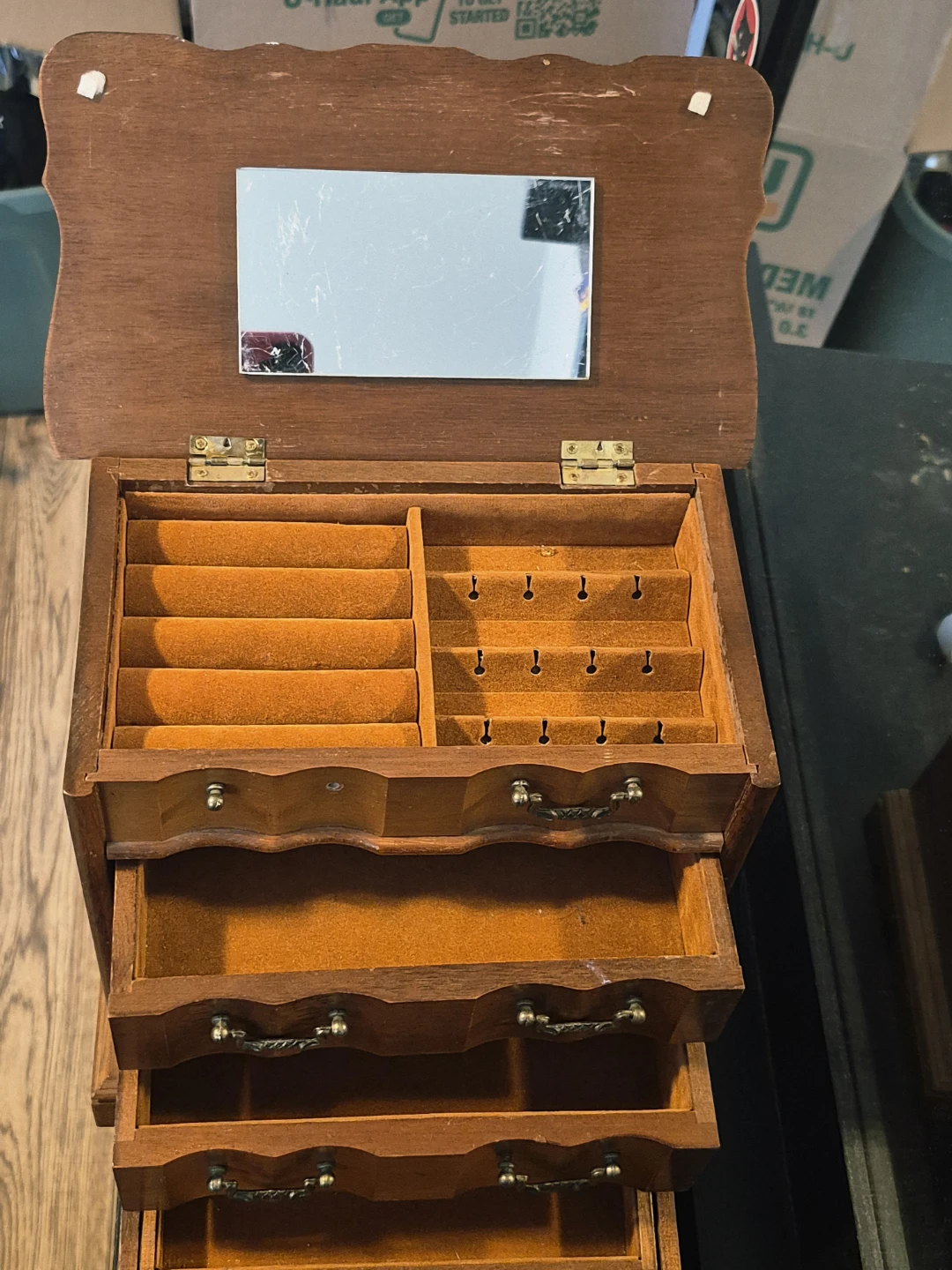 Wooden Jewelry Box with Multiple Drawers - photo 2