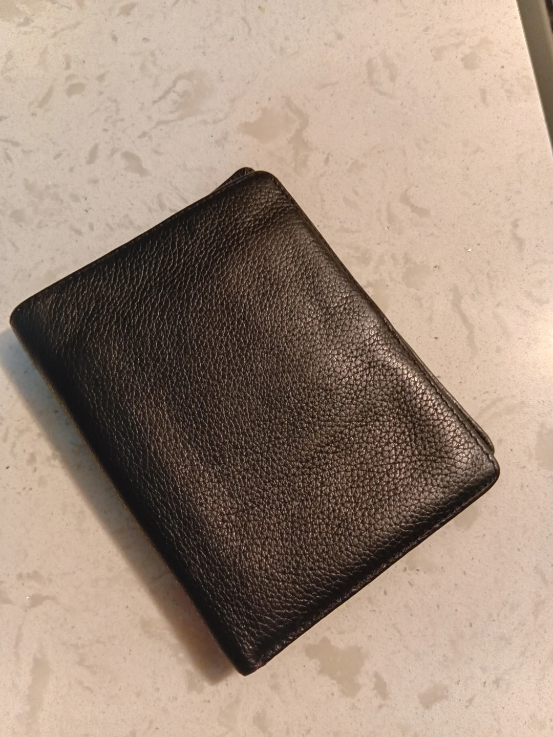 Black Leather Bi-fold Wallet