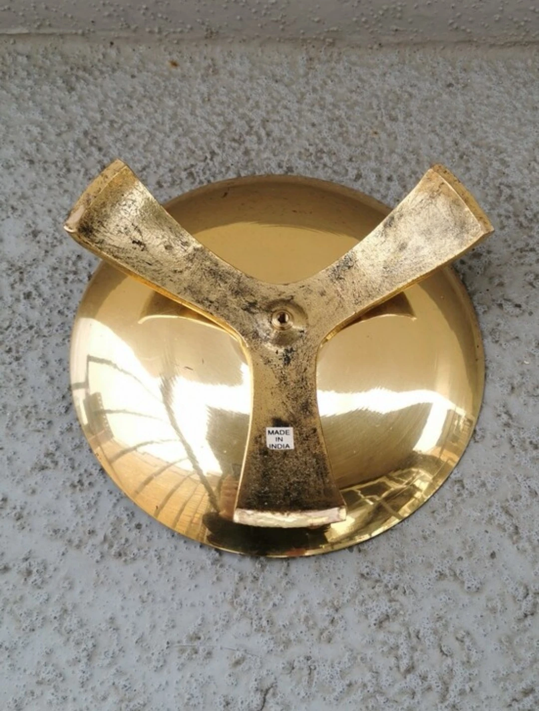 Vintage Solid Brass Pillar Candle Holder - photo 5