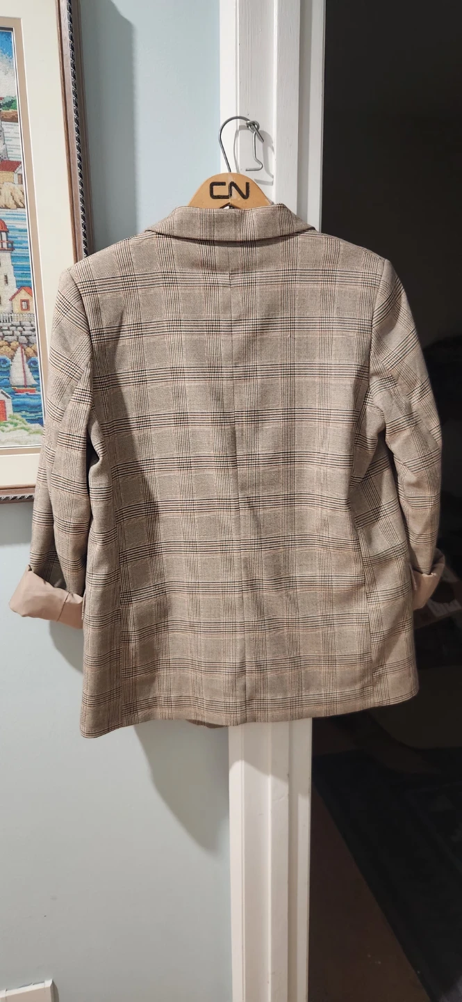 H&M Plaid Double-Breasted Blazer - photo 2