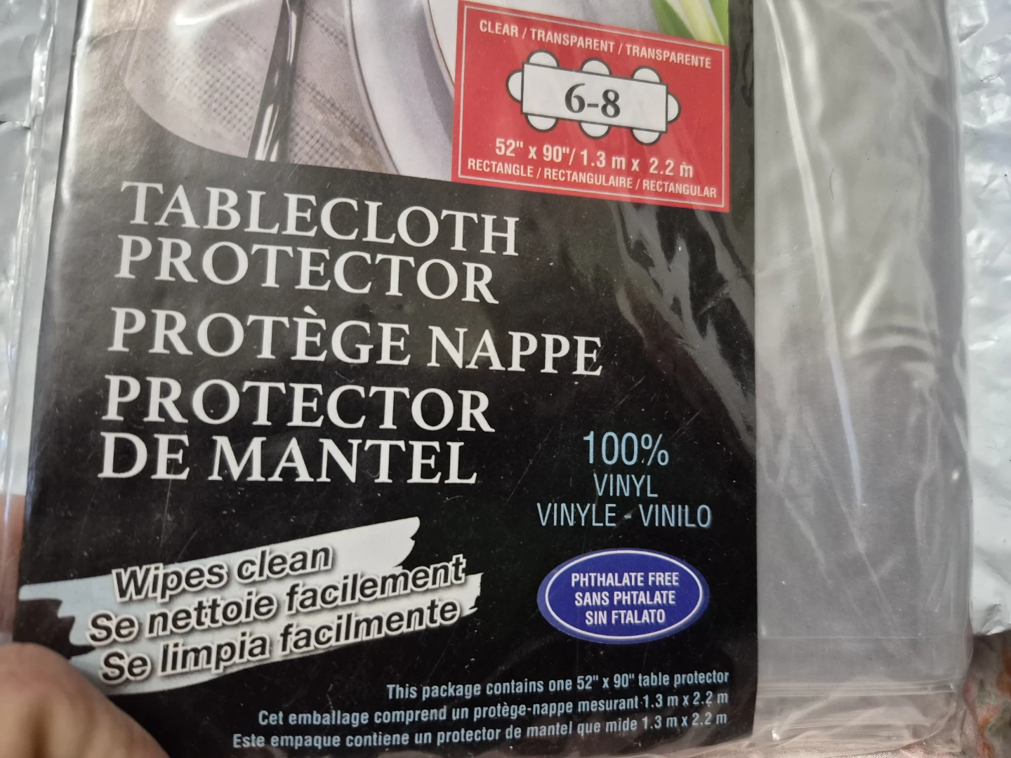 D Maison Clear Vinyl Tablecloth Protector - photo 3