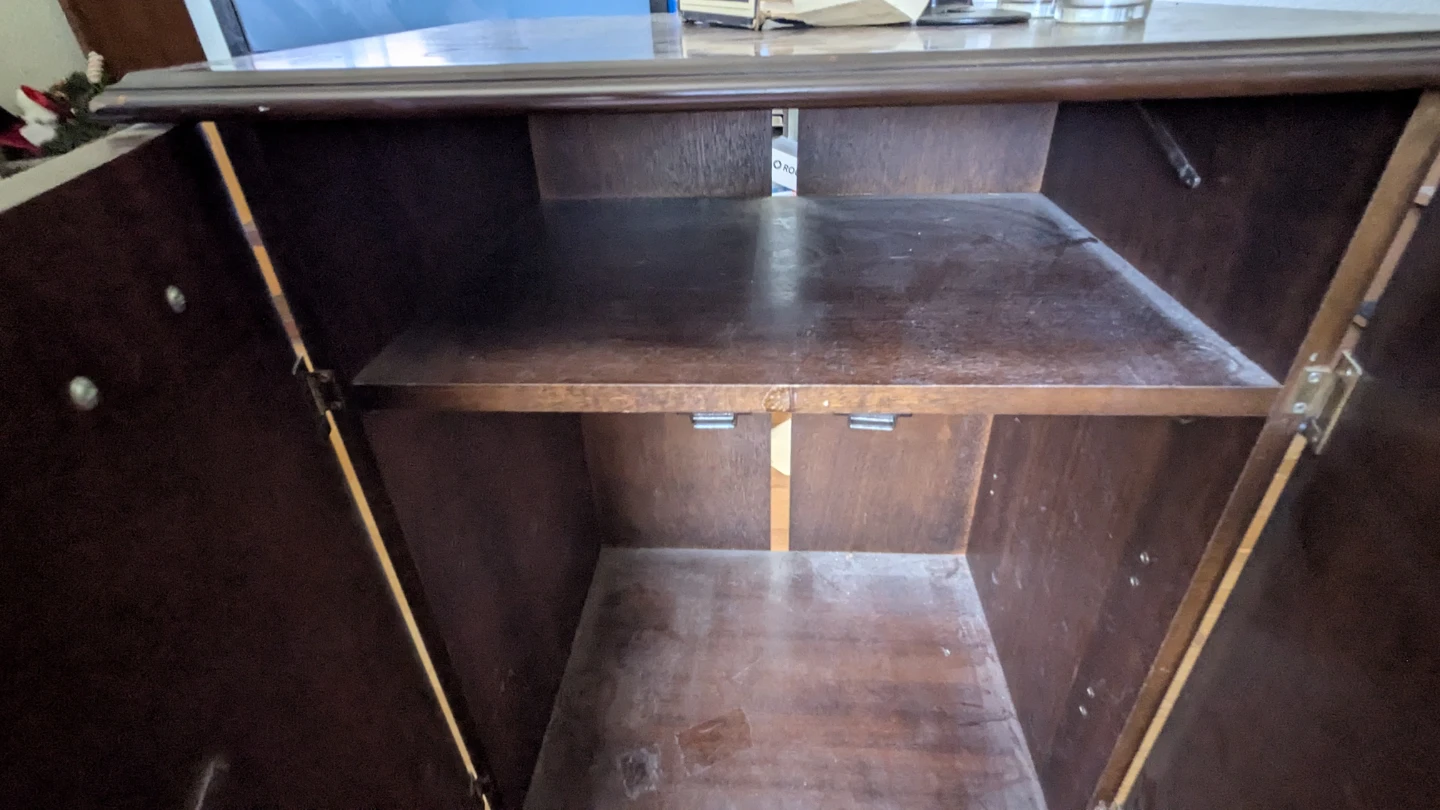 Dark Wood Cabinet Storage Unit - photo 4