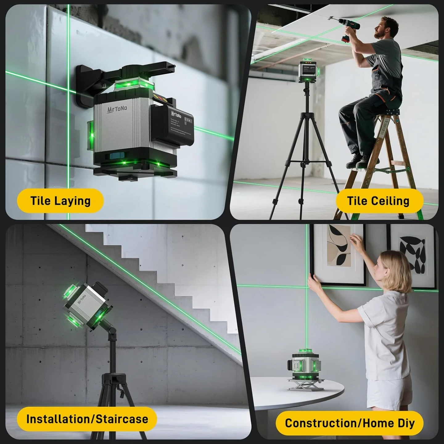 Laser Level with Tripod,16 Lines 4D Laser Measuring Tool - photo 5
