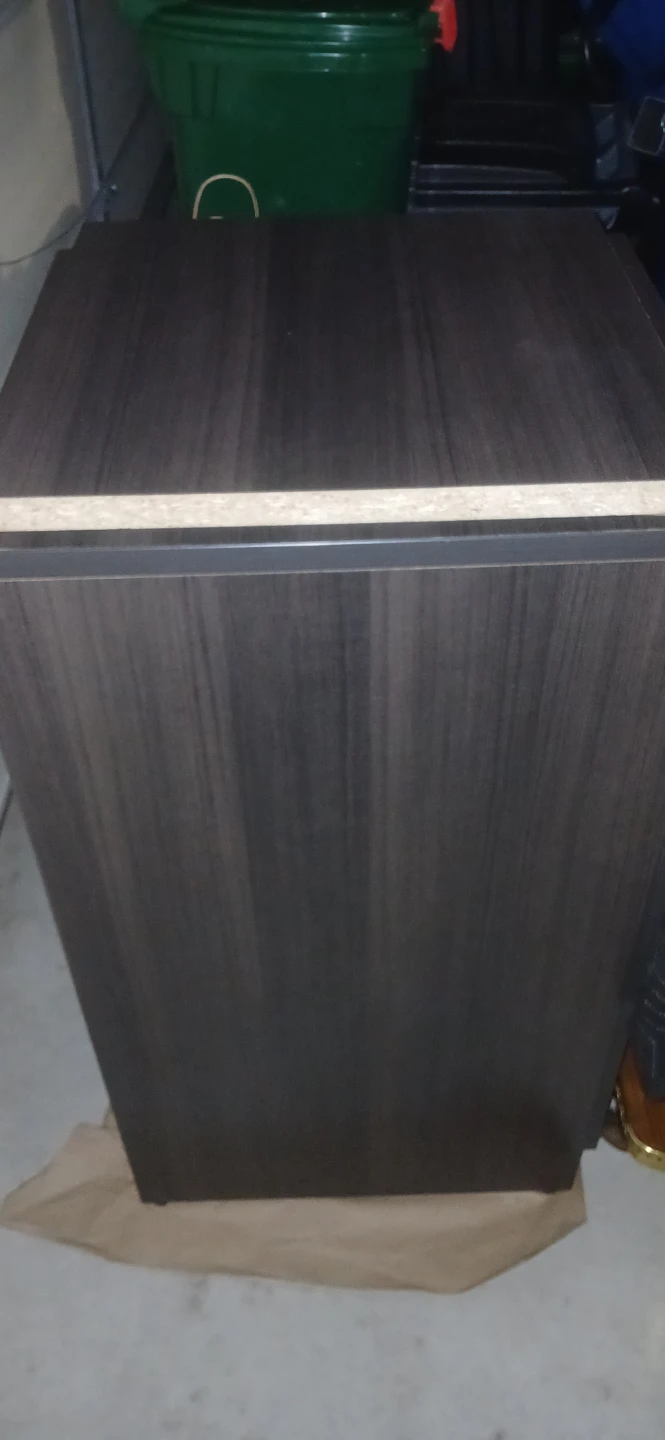 Large Dark Wood Grain Filing Cabinet - photo 3