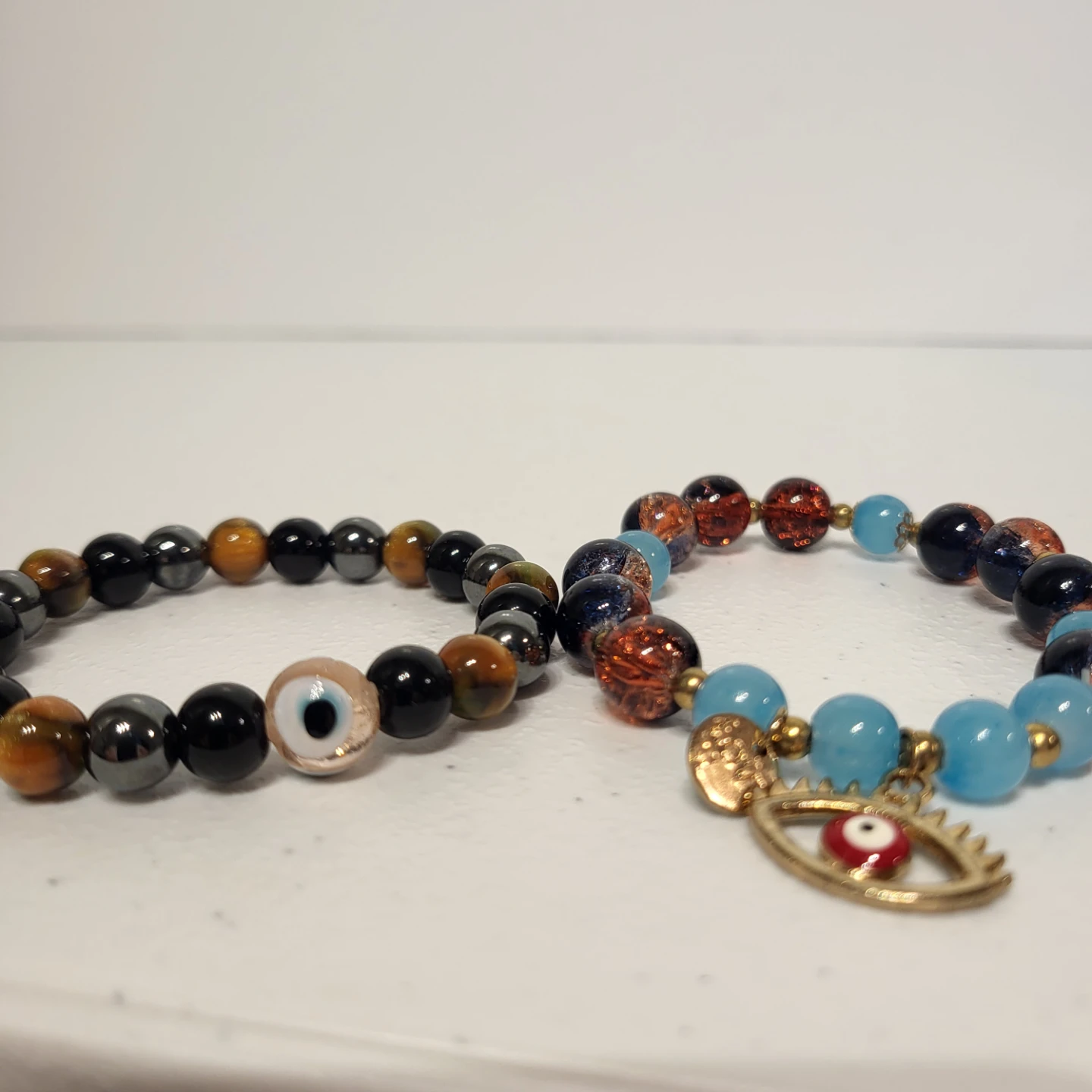 Set of 7 Men's Assorted Evil Eye Bracelets - photo 4