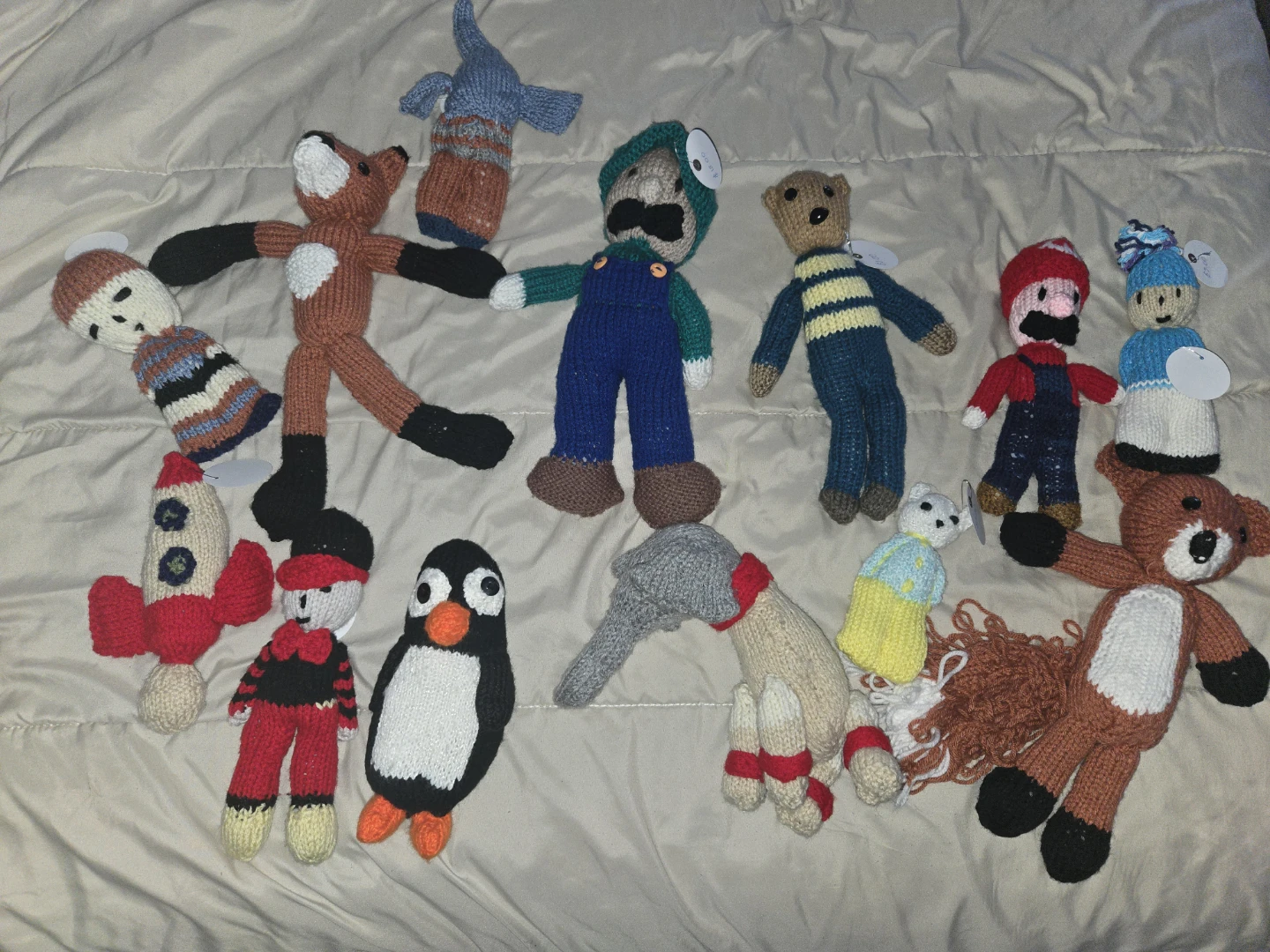 Assorted Hand-Knitted Plush Toys