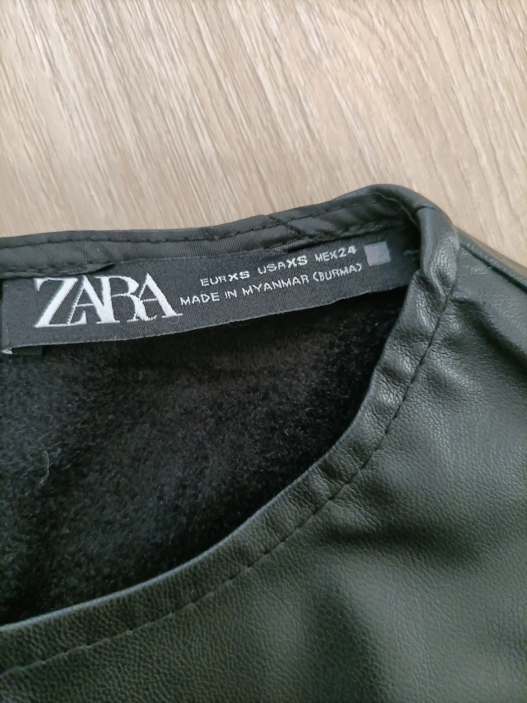 ZARA XS black Pleather dress - photo 2
