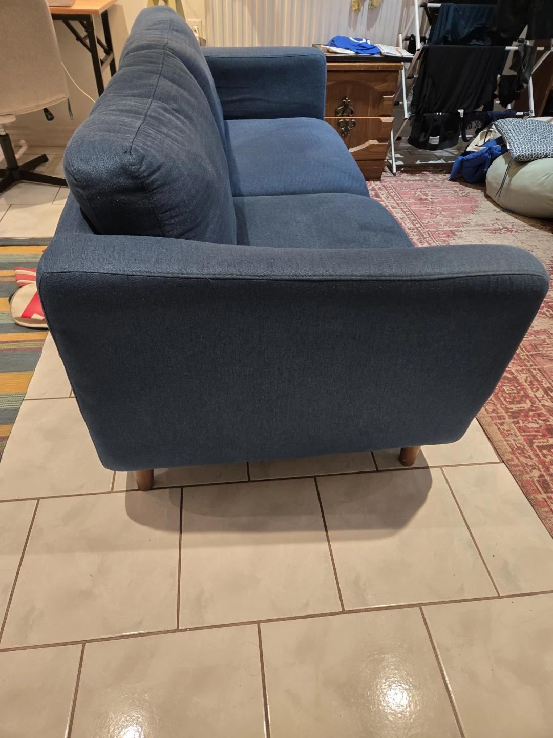 Blue Fabric couch - photo 3