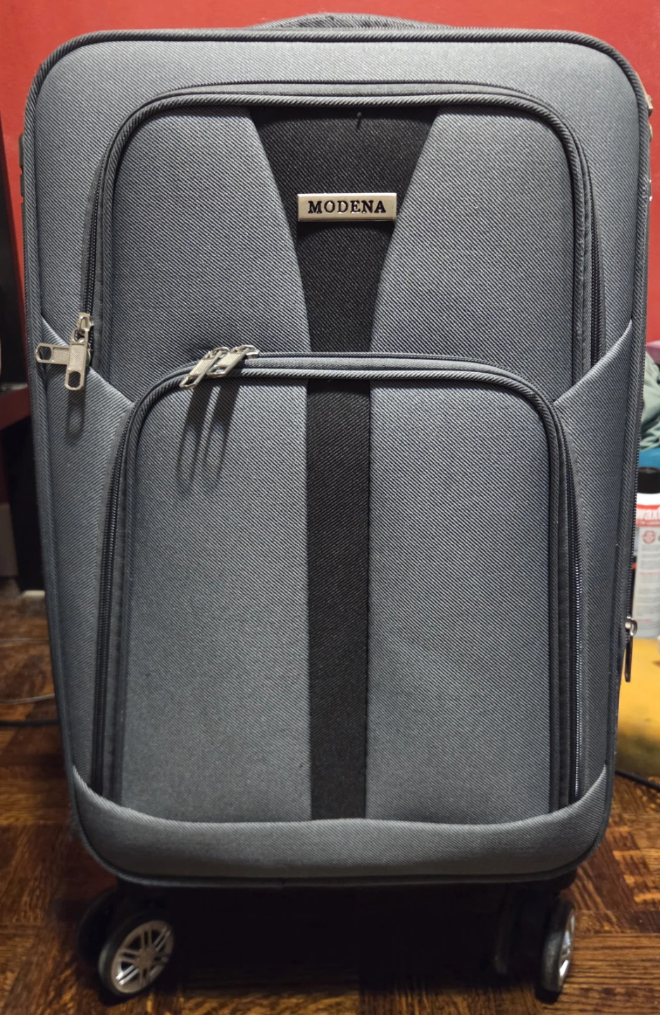 Like New Modena grey carry-on suitcase