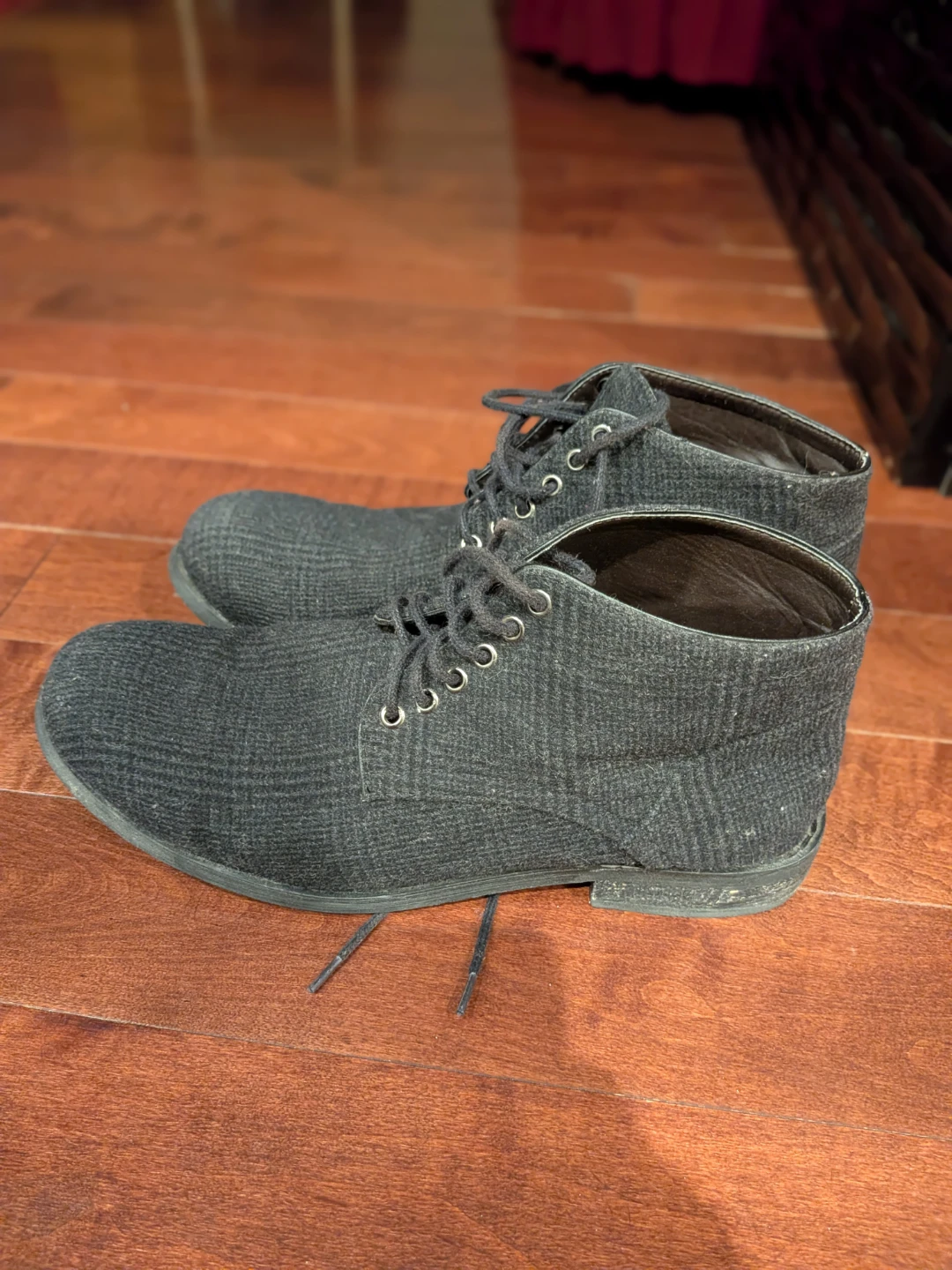 Lowrys Farm Men's Charcoal Tweed Boots