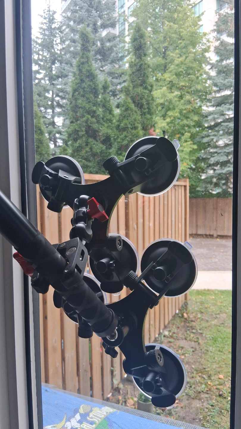 suction mount x6 cups car windshield invisible stick 1.2m Long