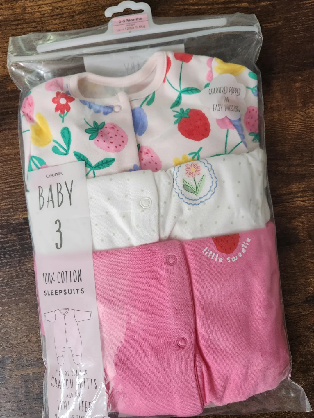 George Baby Sleepsuits 0-3 Months - photo 3