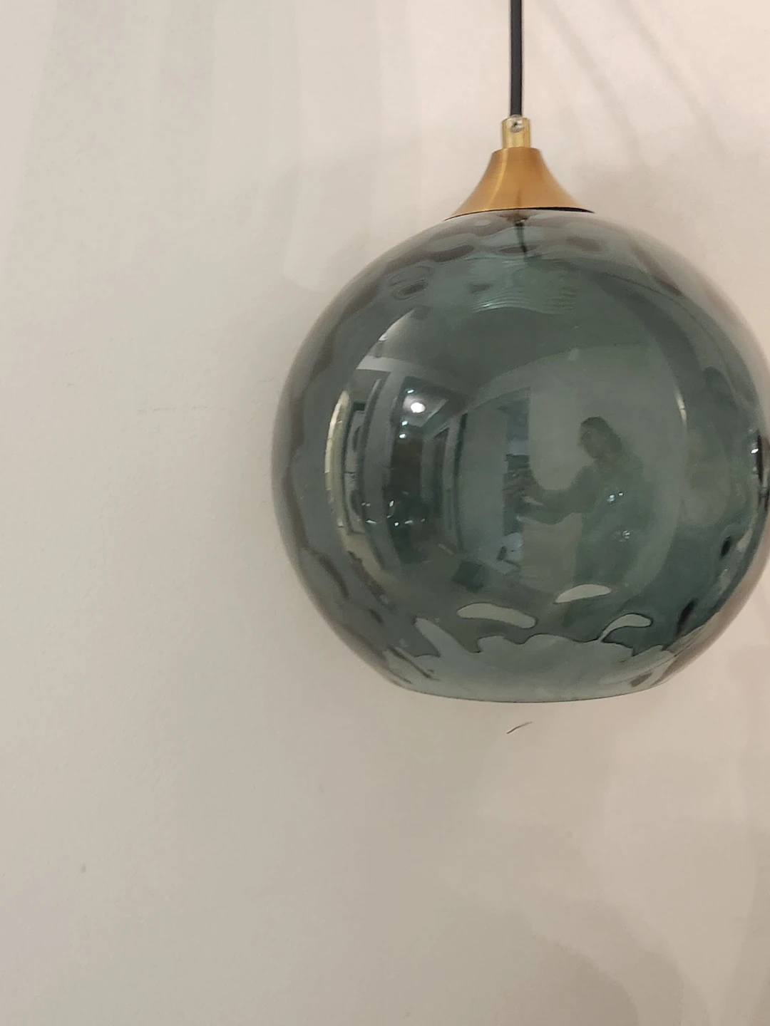 Modern Blue Glass Globe Pendant Light - photo 5