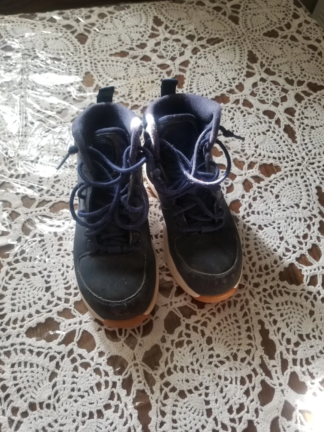 Nike Air Force High-Top Sneakers Navy Youth Size 3.5Y