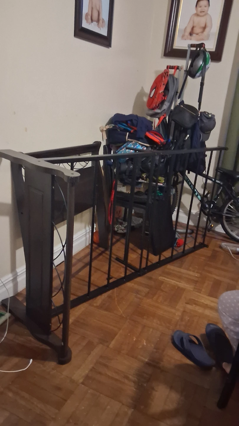 Dark Brown Metal Full Size Bed Frame