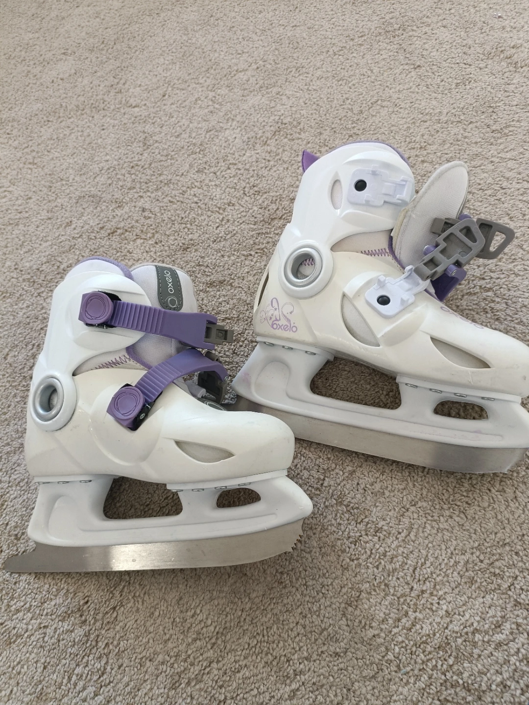 Oxelo Adjustable Ice Skates Size 26-28 - photo 5