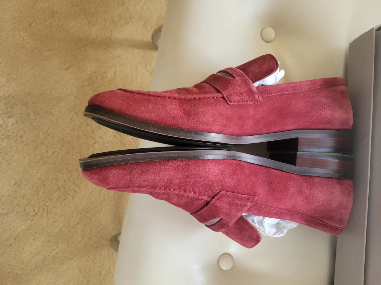 New ALDO Maroon Suede Loafers sz 10 - photo 4