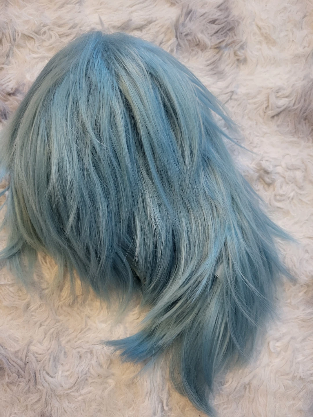New Light Blue Synthetic Wig