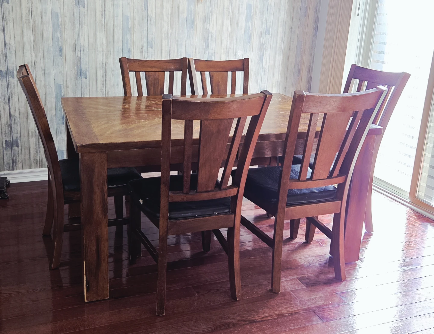 Wooden Dining Table with 6 Chairs - photo 2