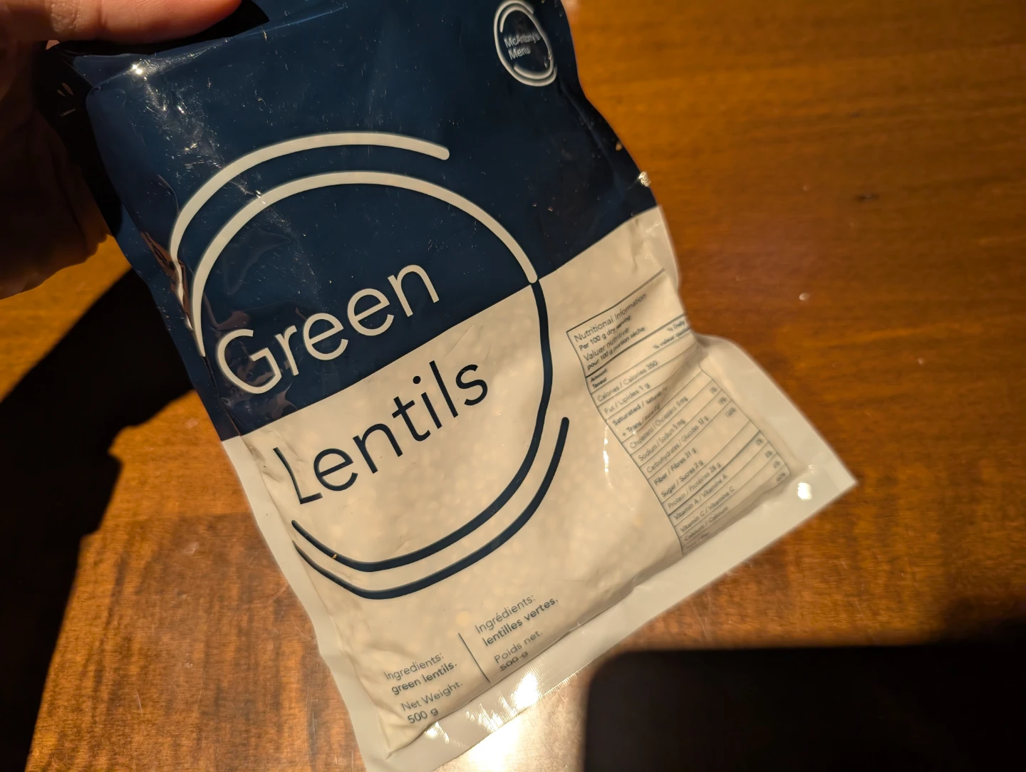 McAnthony's Menu Green Lentils 500g