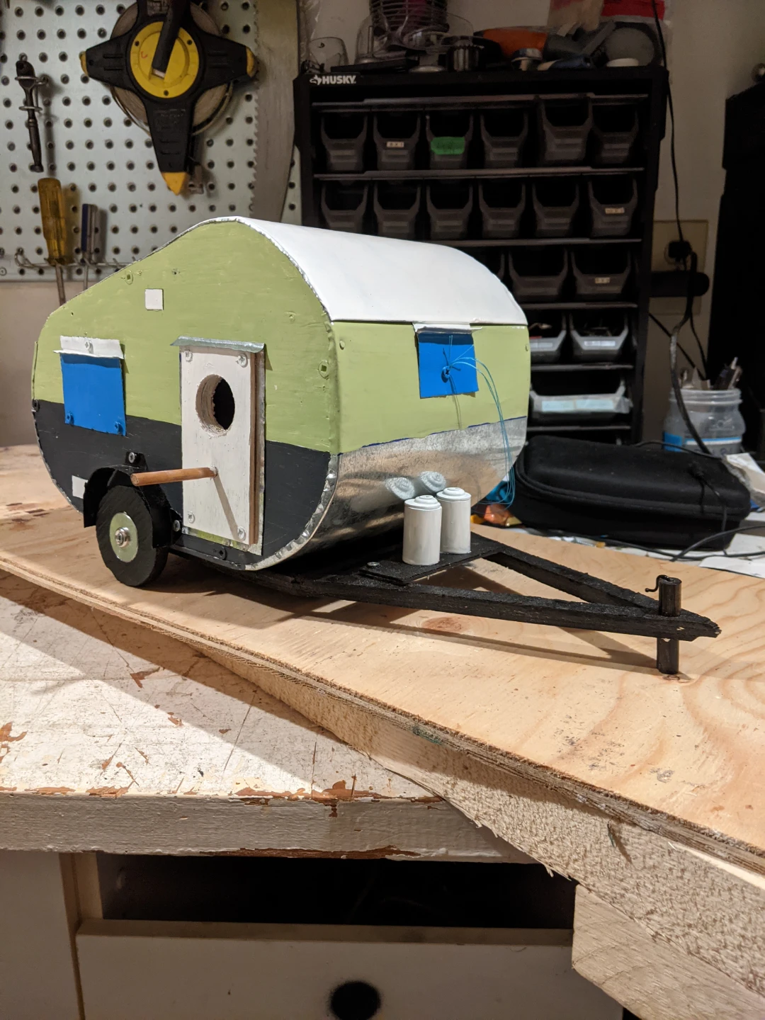 Handmade Trailer Birdhouse