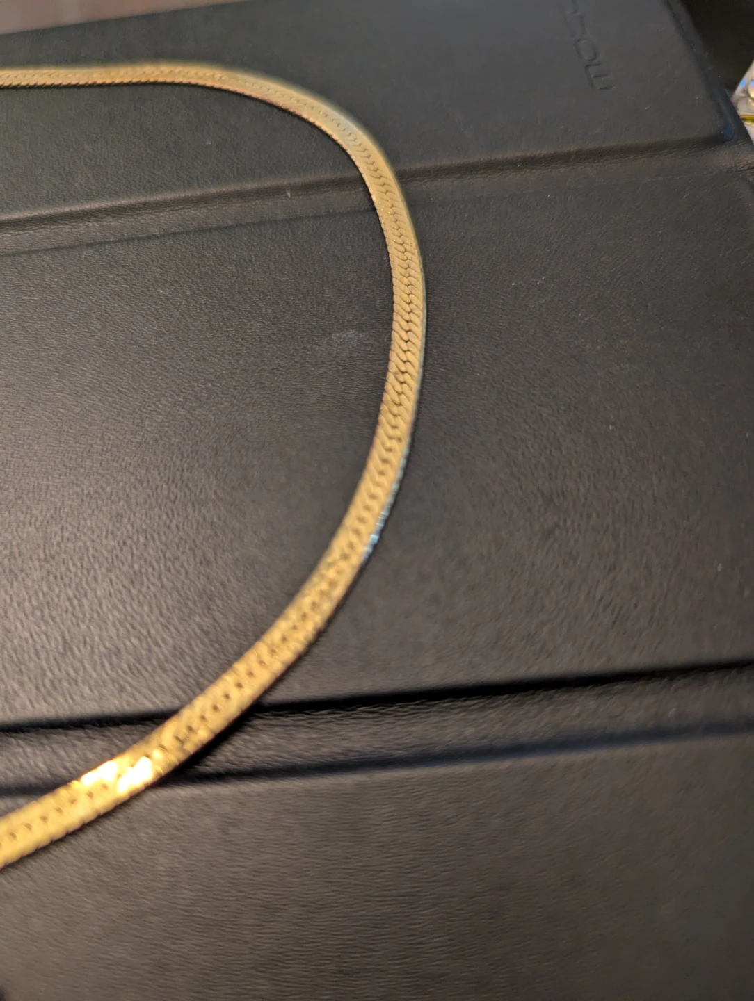 Gold-tone Herringbone Chain 20" Necklace - photo 2