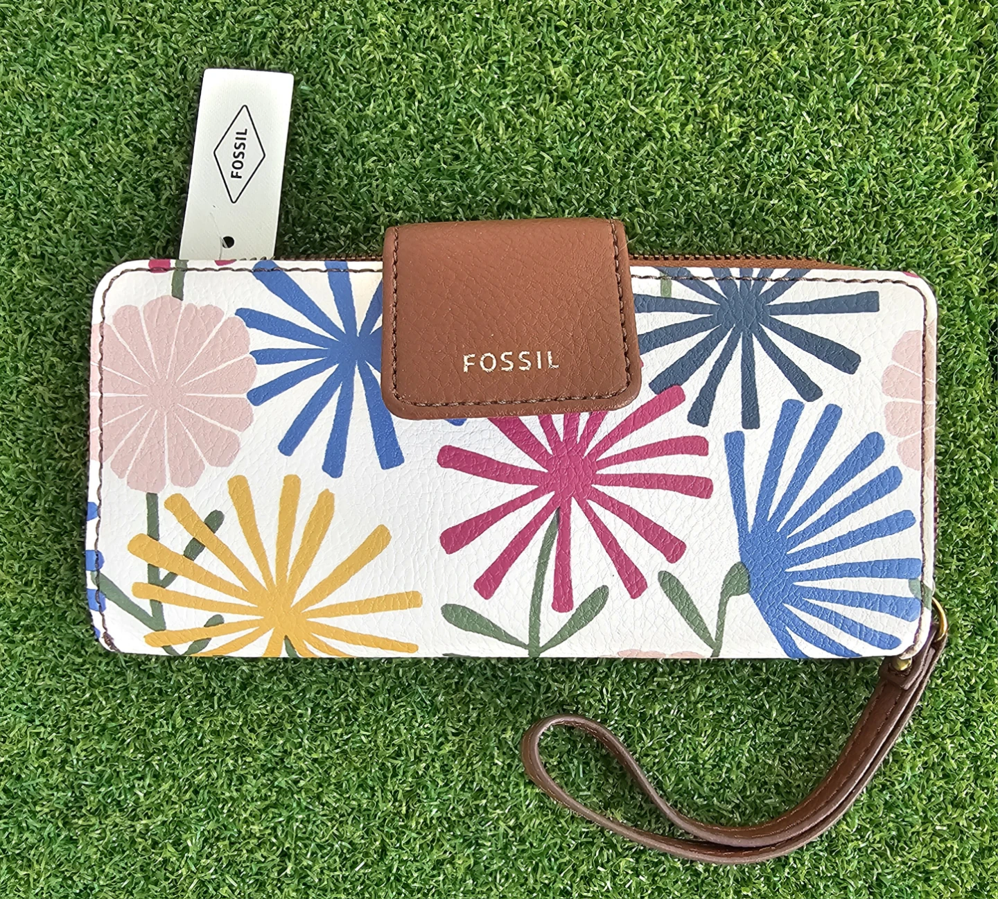 Fossil Floral Print Zip Around Wallet