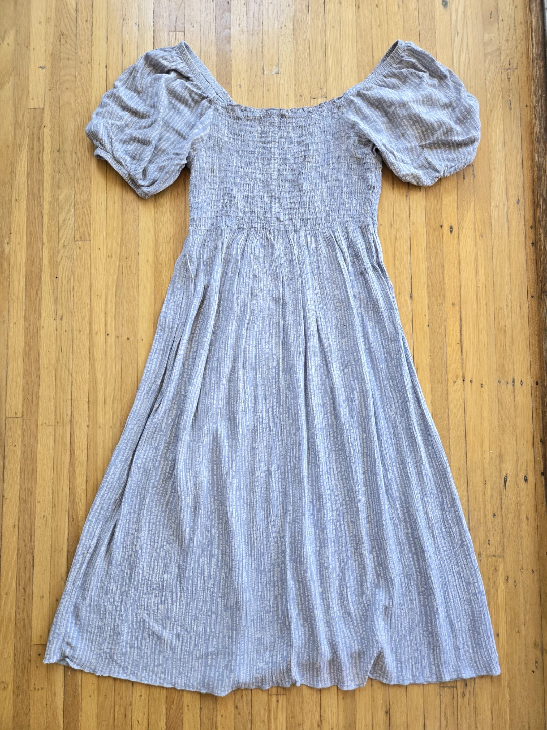 nlt Madelyn Smocked Midi Dress - Size L - photo 2