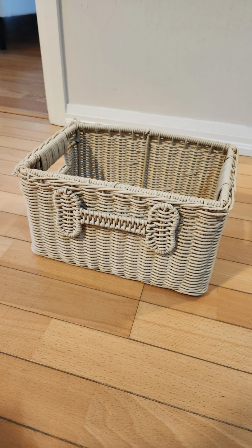 Wicker Style Bone Design Storage Basket