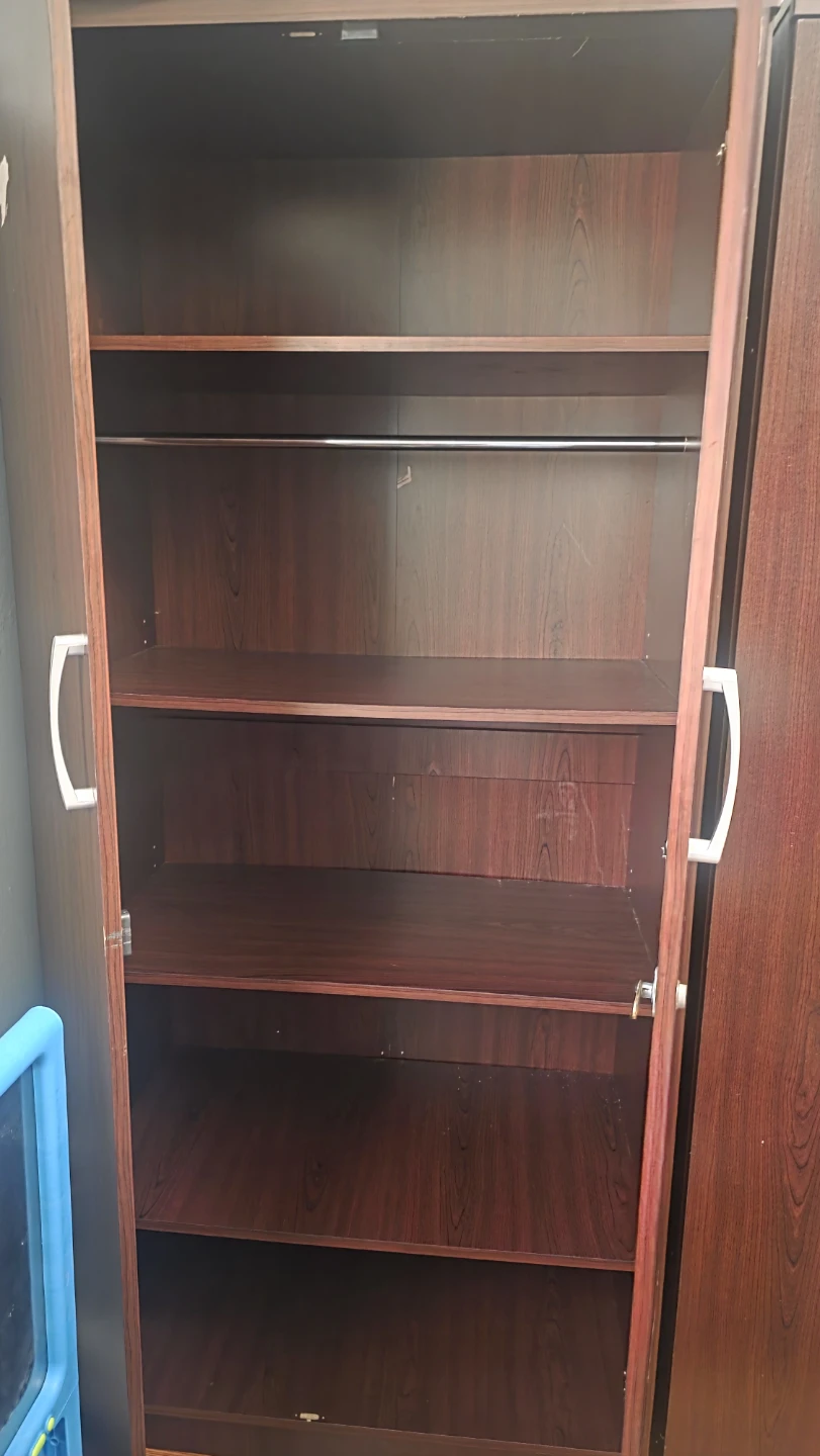Dark Wood Finish Wardrobe Closet - photo 4