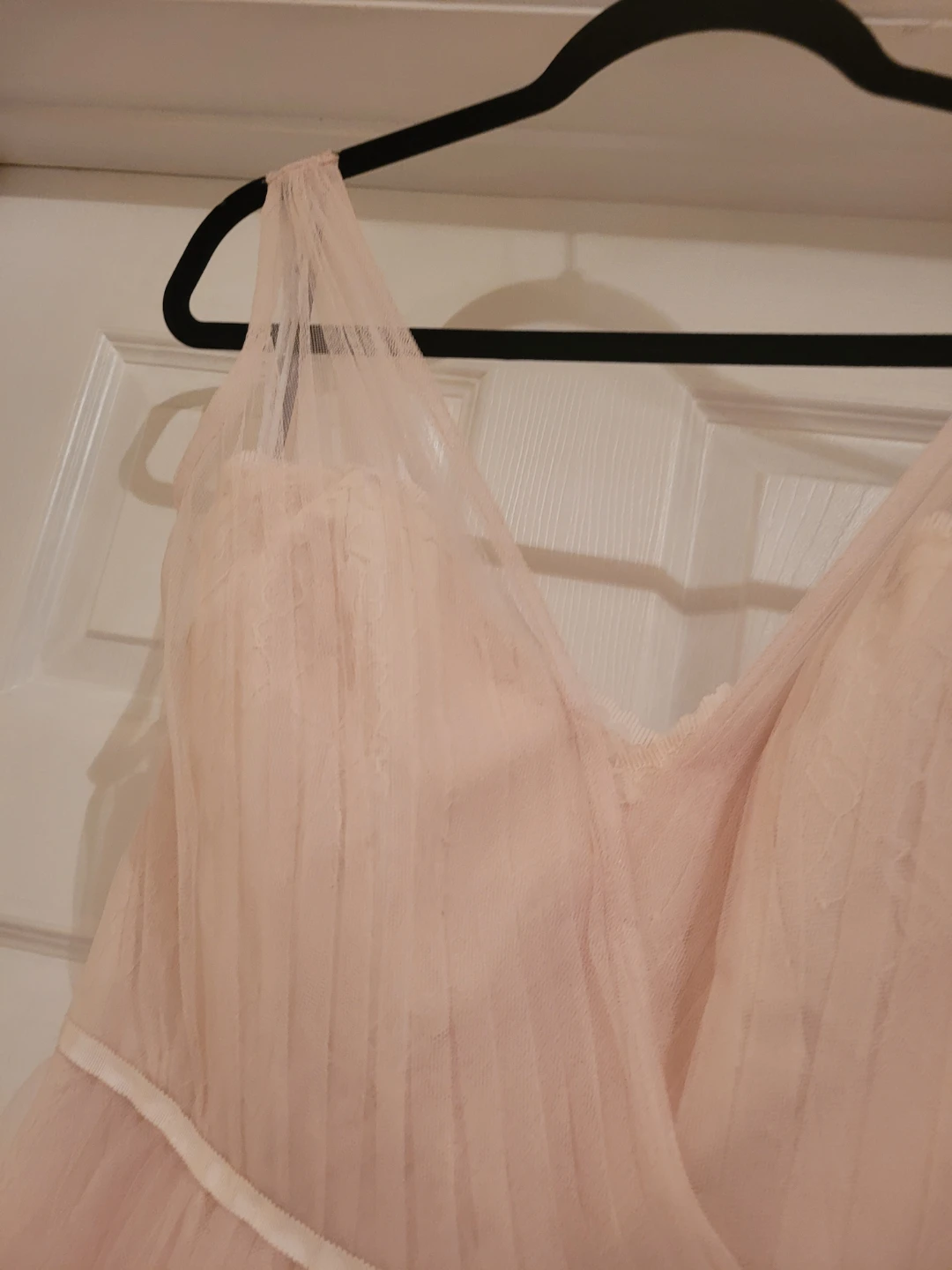 New Without Tags-Monique Lhuillier Blush Pink Lace Tulle D - photo 3