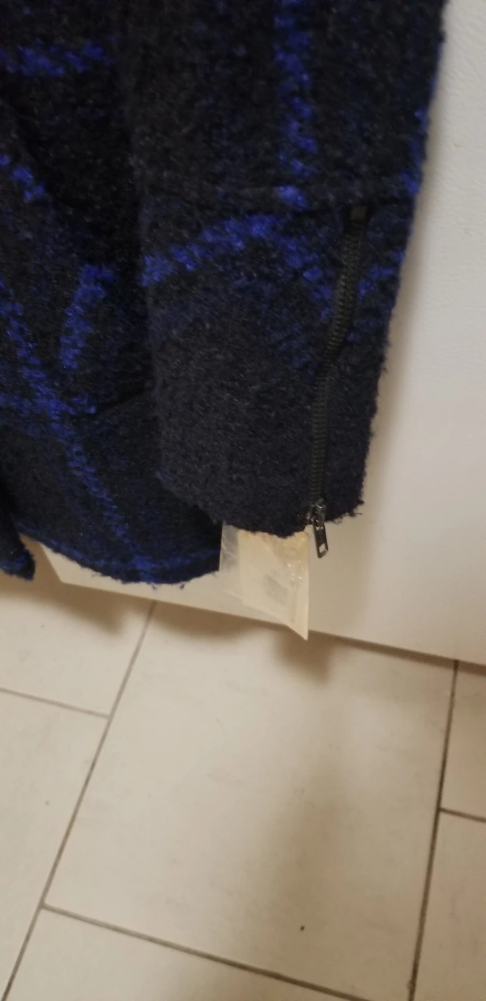 Maralyn & Me Plaid Coat - Blue/Black - Size Small - photo 2