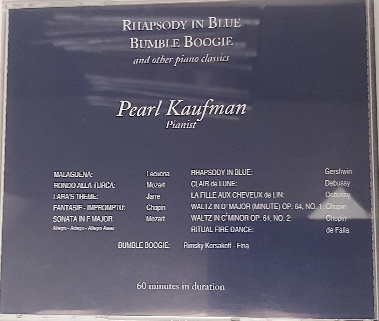 Pearl Kaufman Rhapsody in Blue Piano Classics CD - photo 2