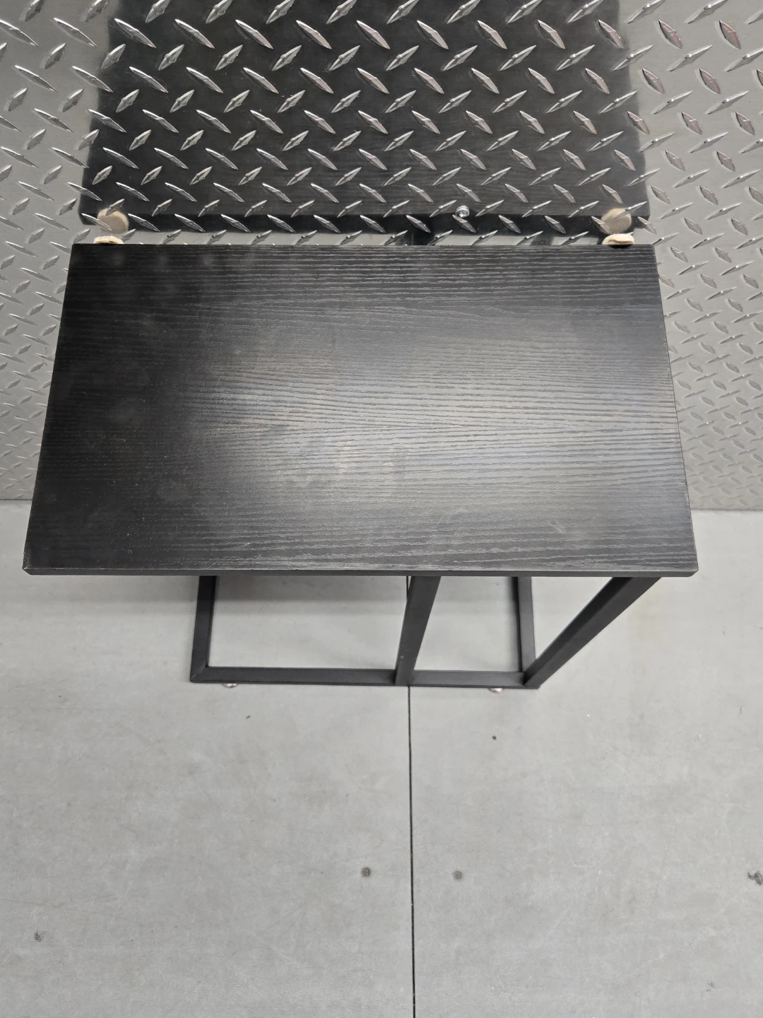 Black Ash Wood C-Table Sofa Side Accent Table - photo 4