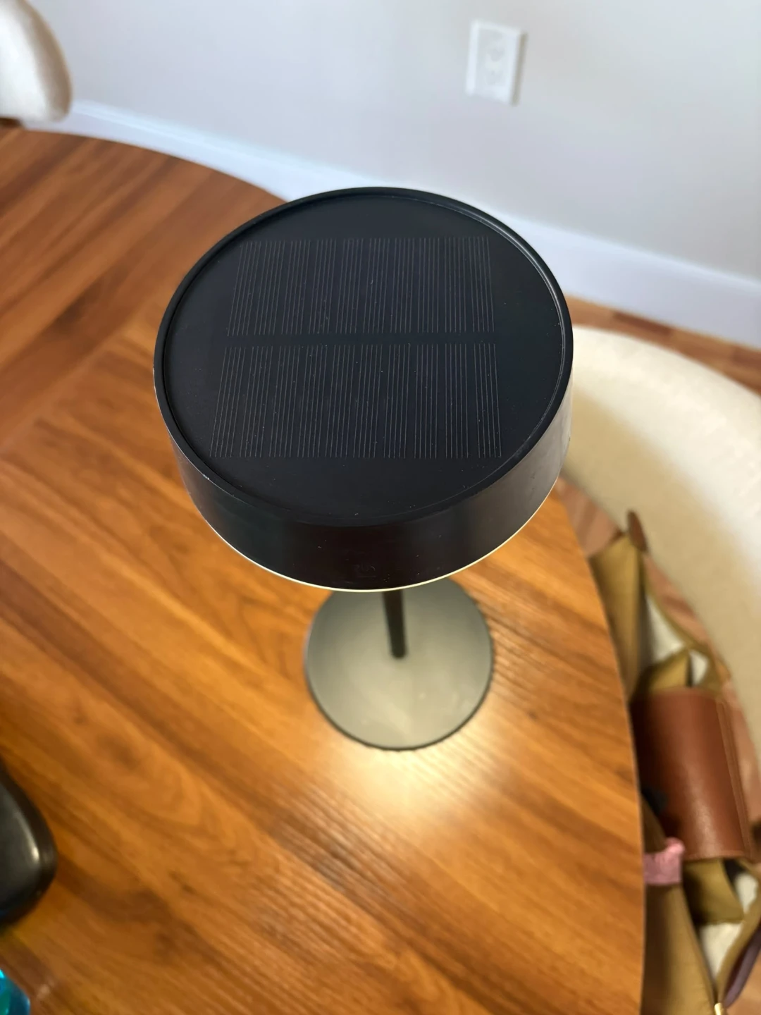 Black Solar Powered Table Lamp - photo 2