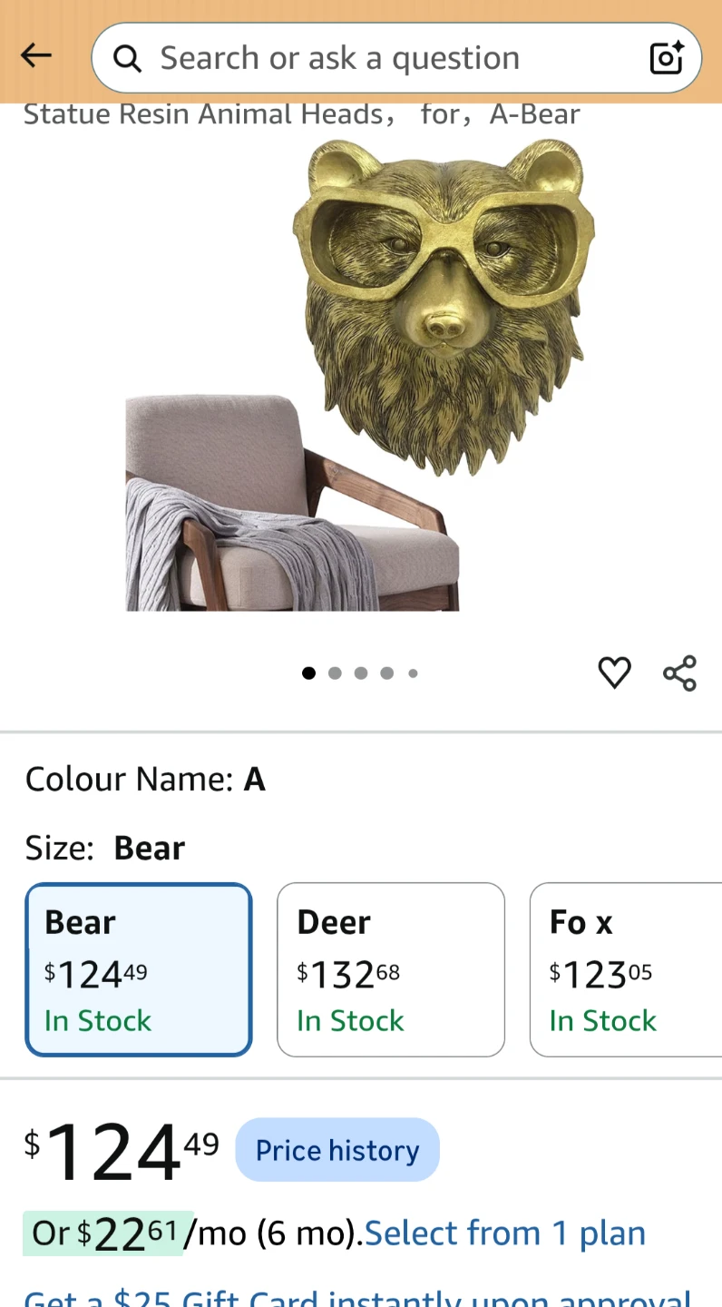 Aydia Premuim Edition Gold bear Wall Decor WITH ELEGANT FRAME - photo 3