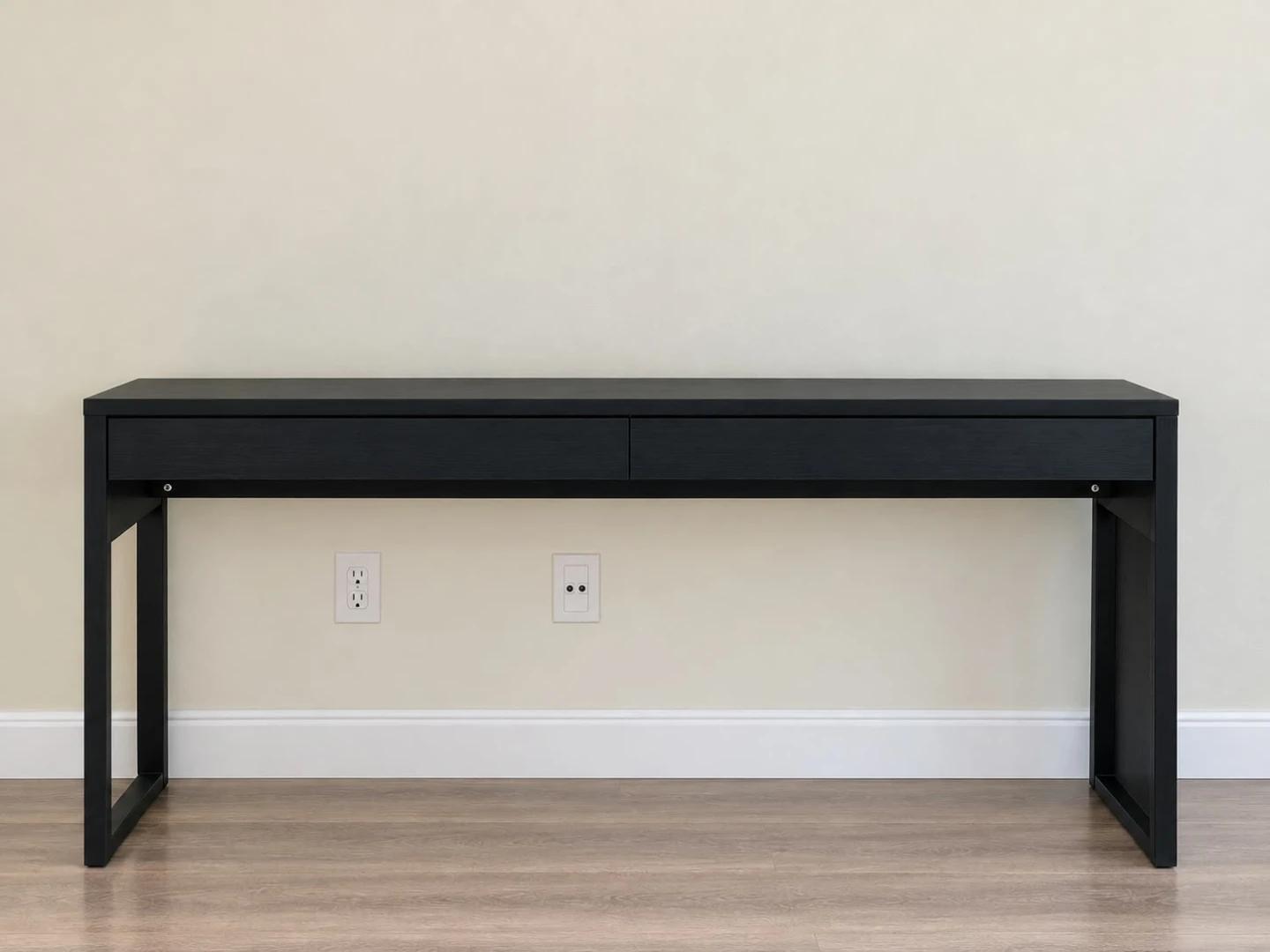 Black Console Table with Two Drawers - photo 3