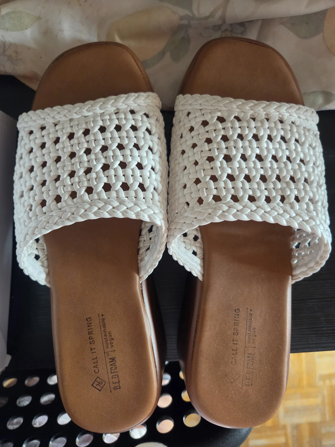 Call It Spring White Woven Sandals