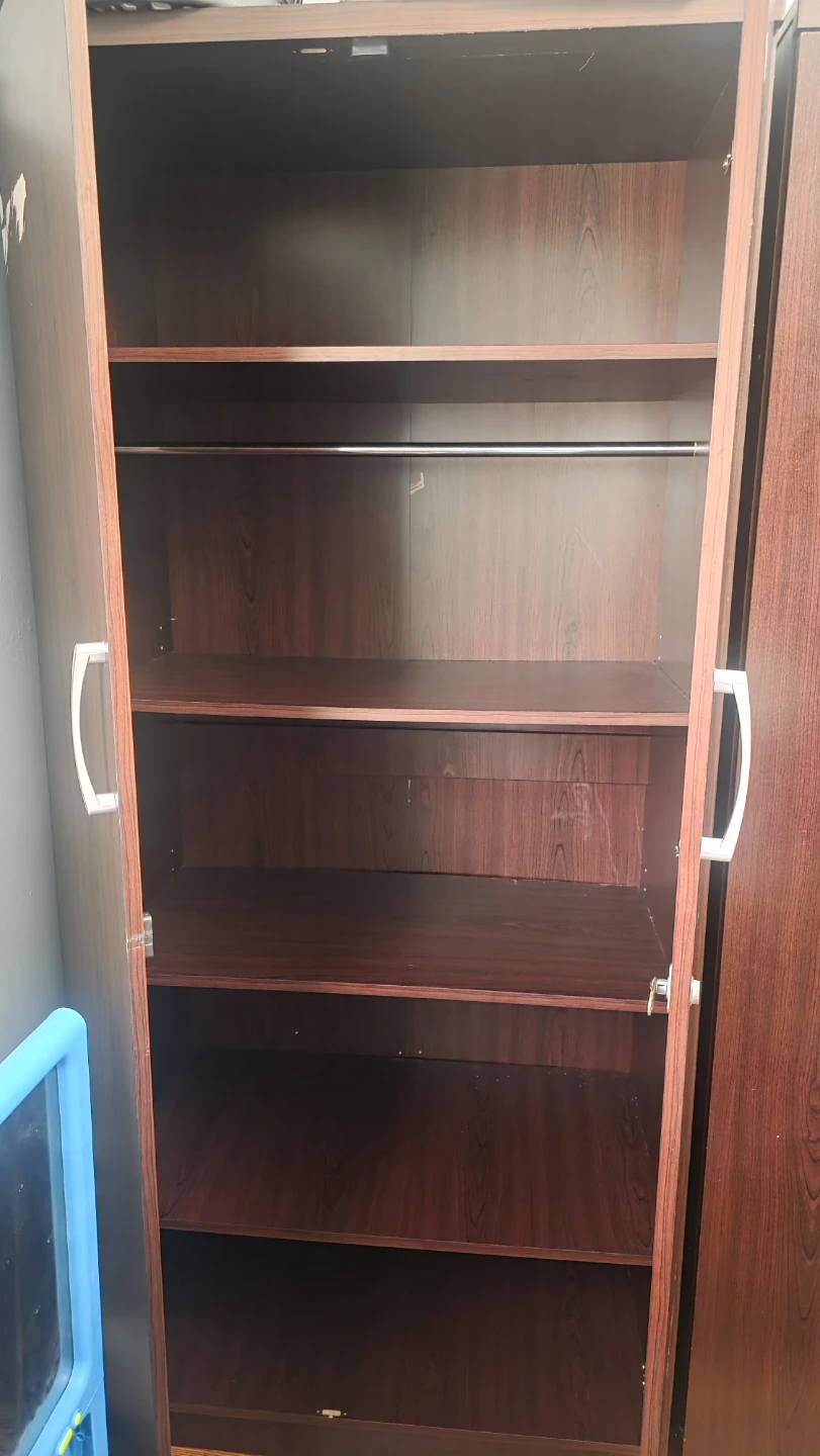 Dark Wood Finish Wardrobe Closet - photo 5