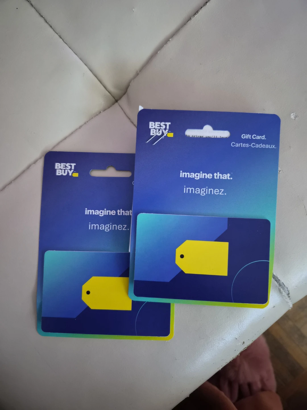 Two Best Buy Gift Cards Worth $573.77