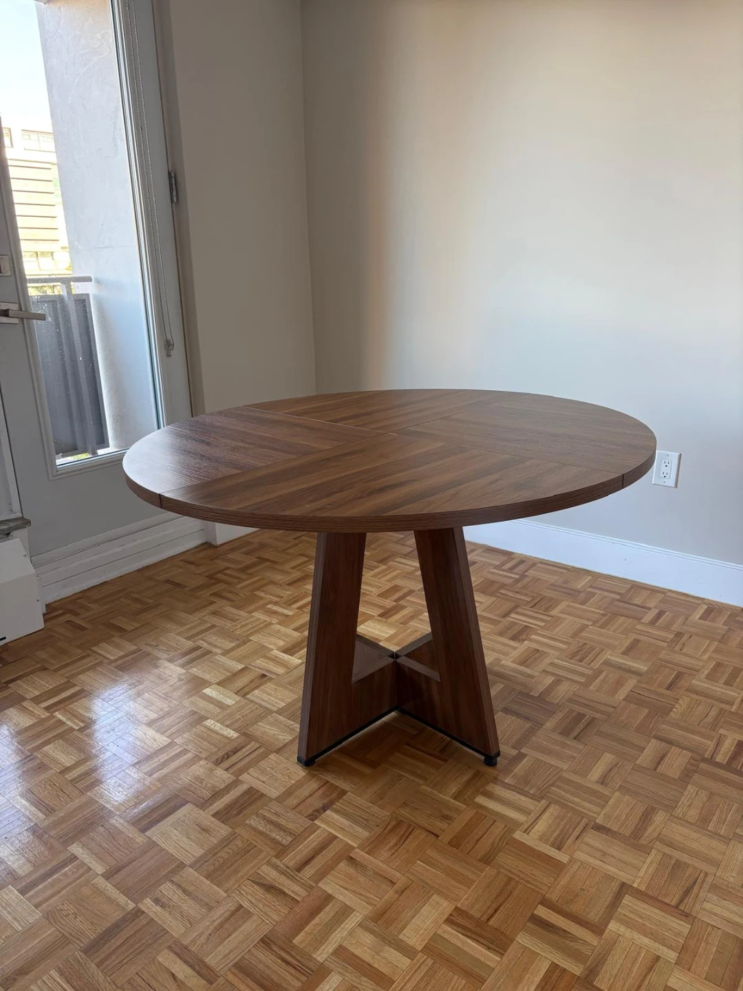 Round Walnut Dining Table