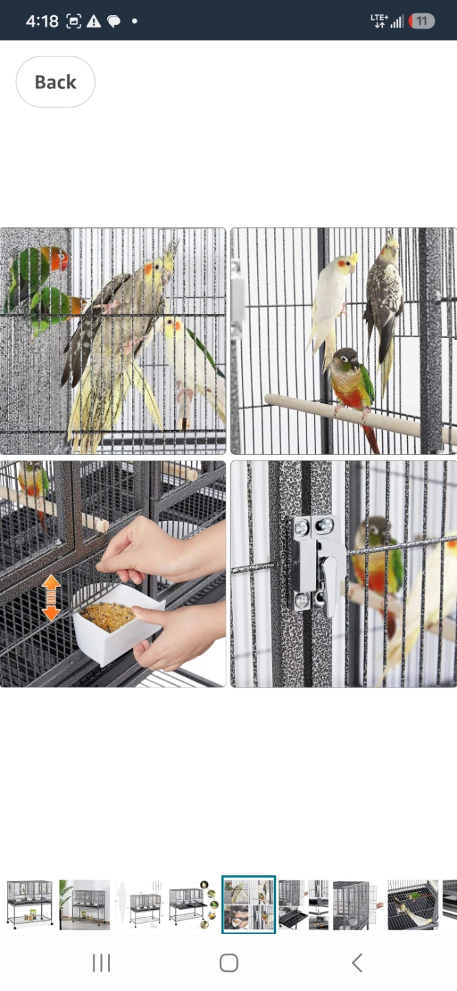 Double bird cage with divider . - photo 4